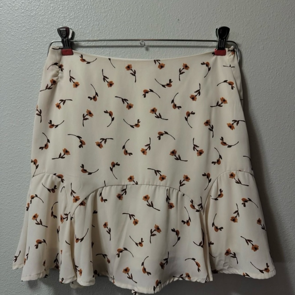 Altard State Floral Cream Skirt